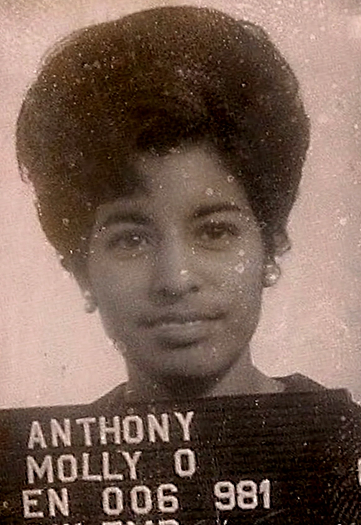 Molly at age 20 in 1963-school photo